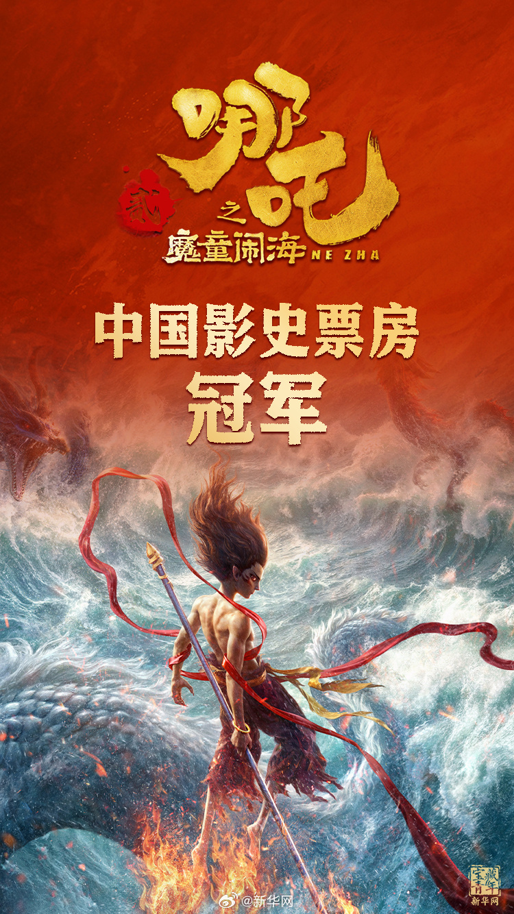  登頂！《哪吒2》打破中國(guó)影史最高票房紀(jì)錄
