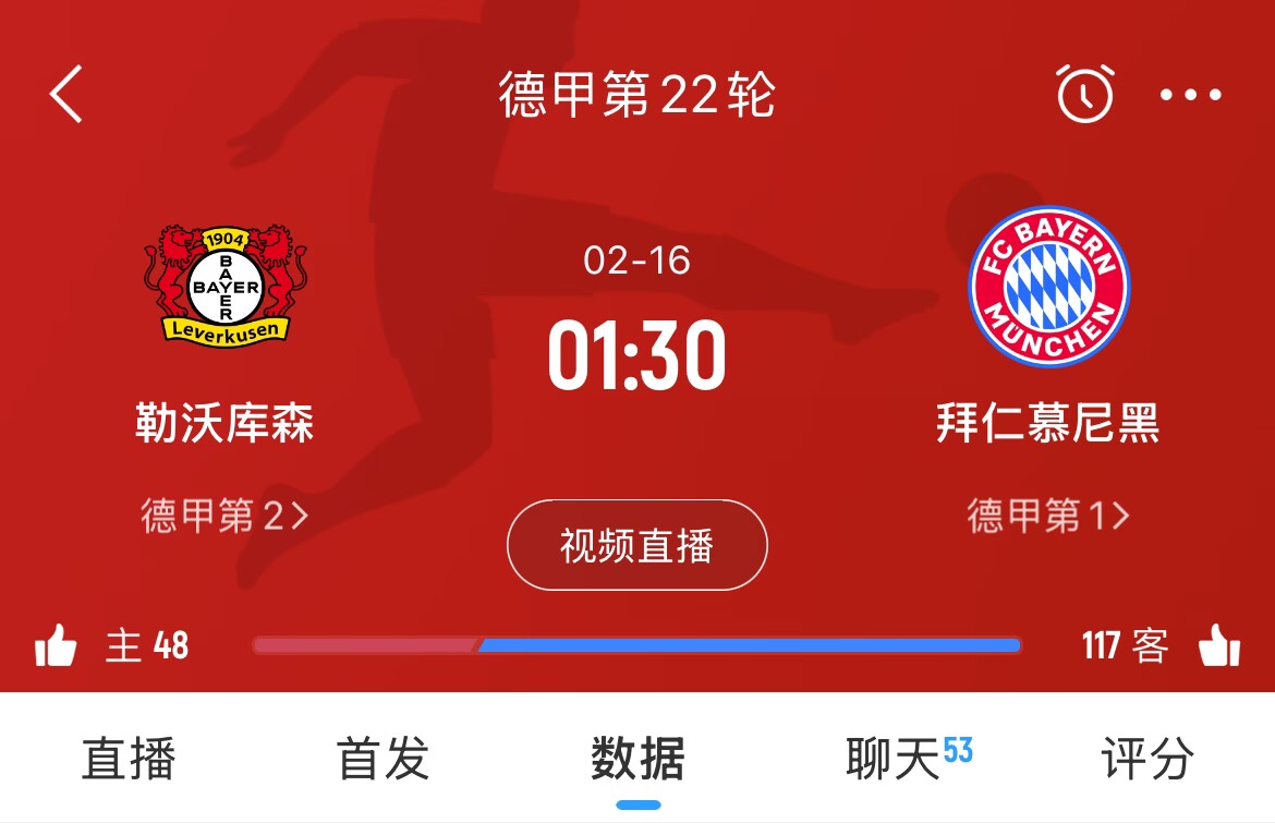  下輪決定冠軍？拜仁下場(chǎng)德甲將客戰(zhàn)勒沃庫(kù)森，若取勝將11分領(lǐng)跑