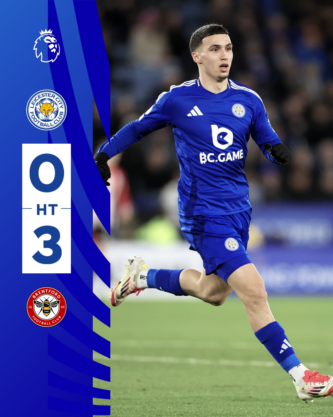  半場(chǎng)0-3！萊斯特若不進(jìn)球輸球，將主場(chǎng)6連敗0進(jìn)球創(chuàng)歷史最糟戰(zhàn)績(jī)