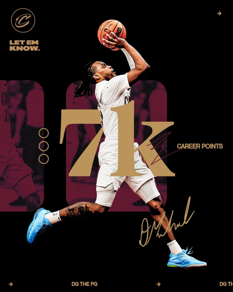  未來可期！加蘭騎士生涯得分達(dá)到7000分 隊(duì)史第11位！